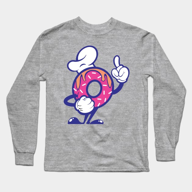 Doughnut Man Long Sleeve T-Shirt by Jwhit.design